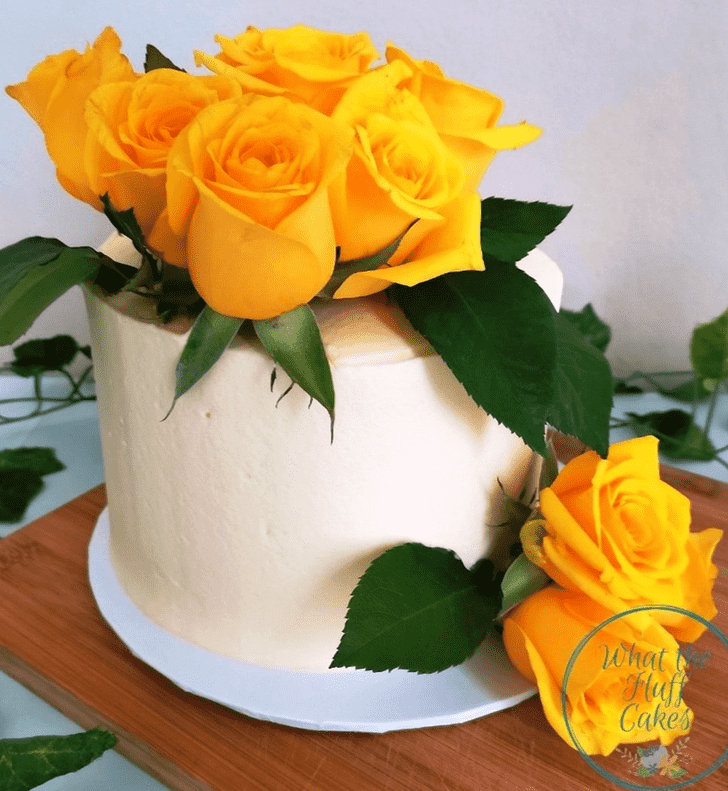 Gorgeous Yellow Rose Cake