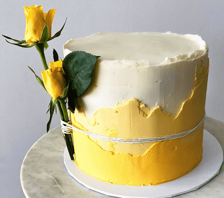 Radiant Yellow Rose Cake