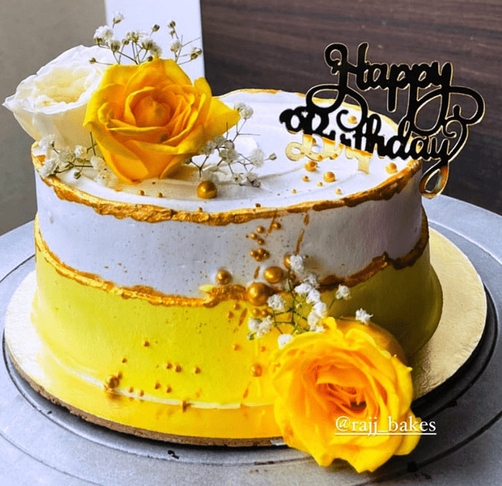 Stunning Yellow Rose Cake