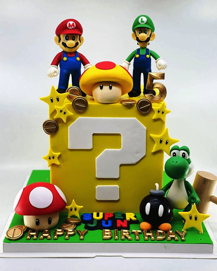 Yoshi Birthday Cake Ideas Images (Pictures)