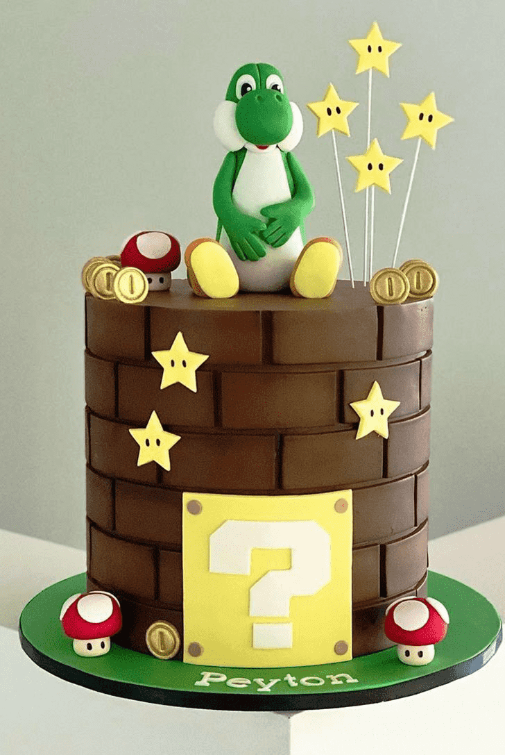 Dazzling Yoshi Cake