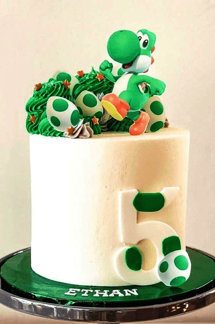 Enticing Yoshi Cake