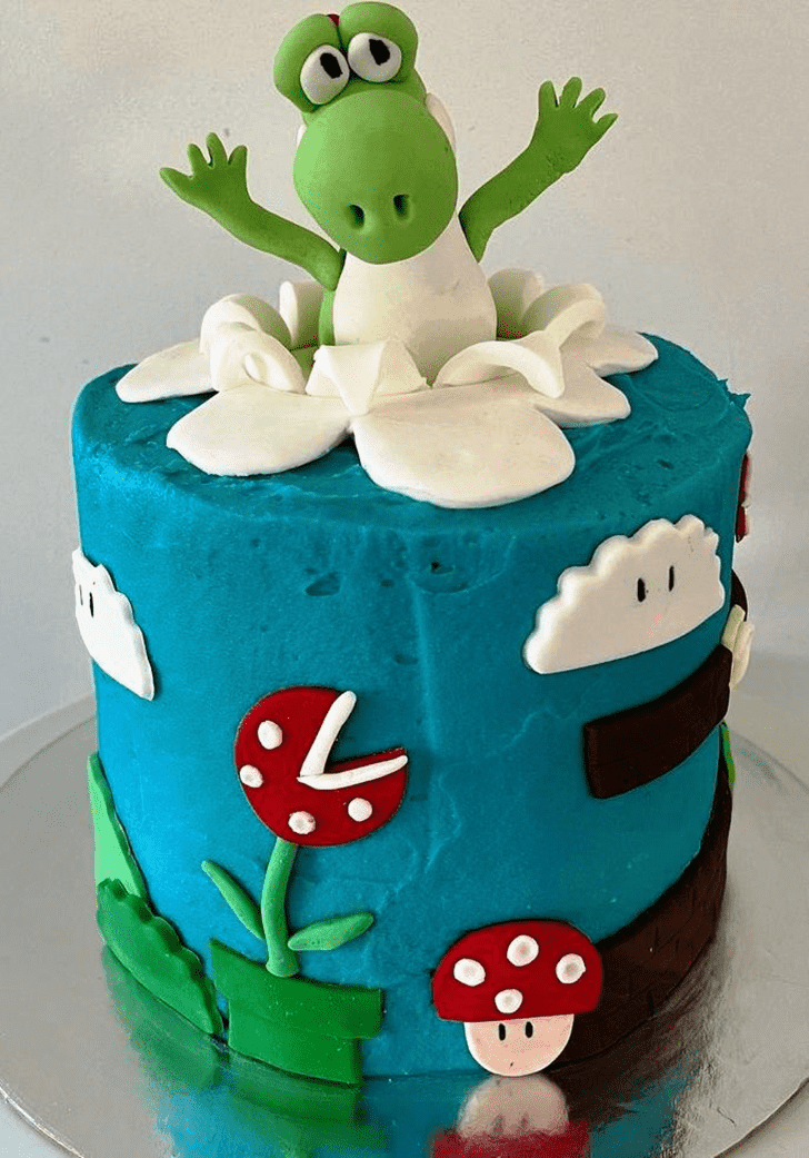 Inviting Yoshi Cake