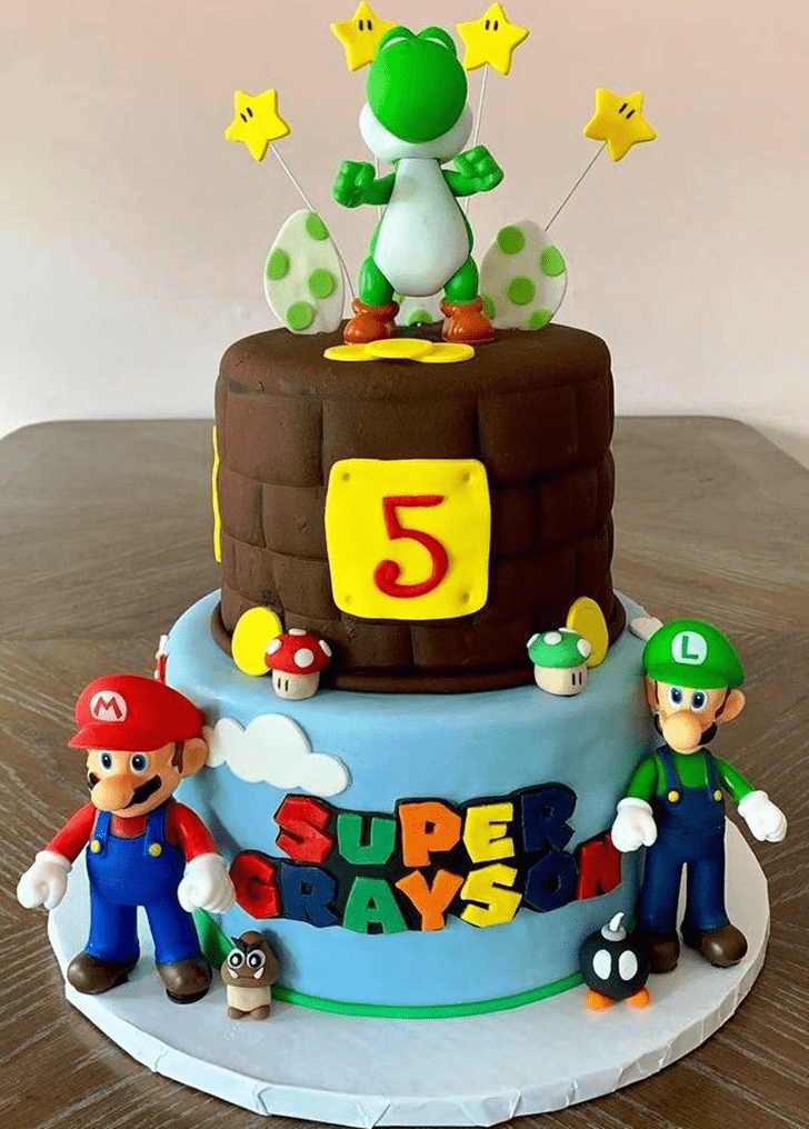 Lovely Yoshi Cake Design