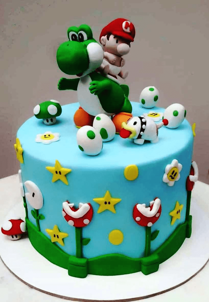 Resplendent Yoshi Cake