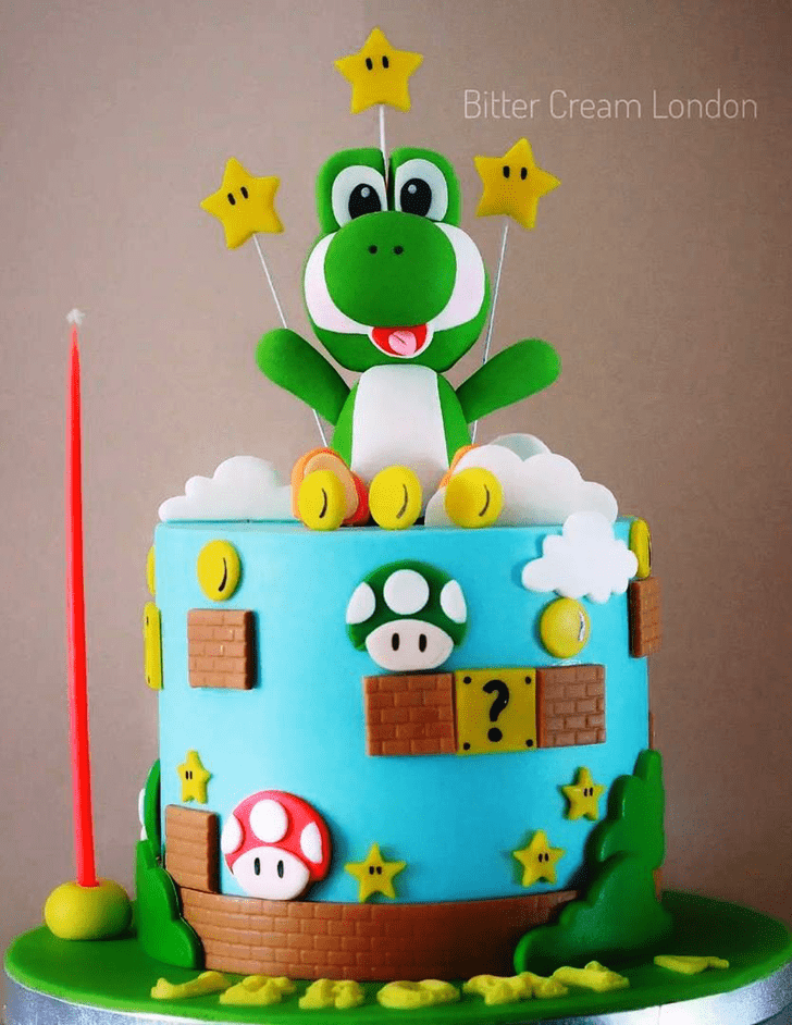 Shapely Yoshi Cake