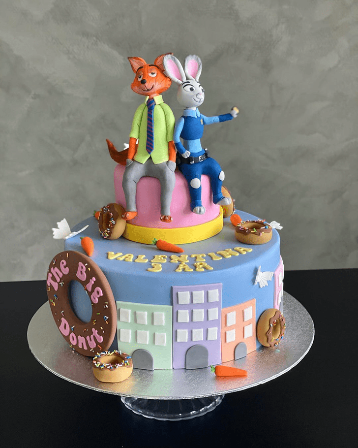 Disney Zootopia Judy Hopps And Nick Wilde Edible - Pre Cut Personalised  Icing Topper