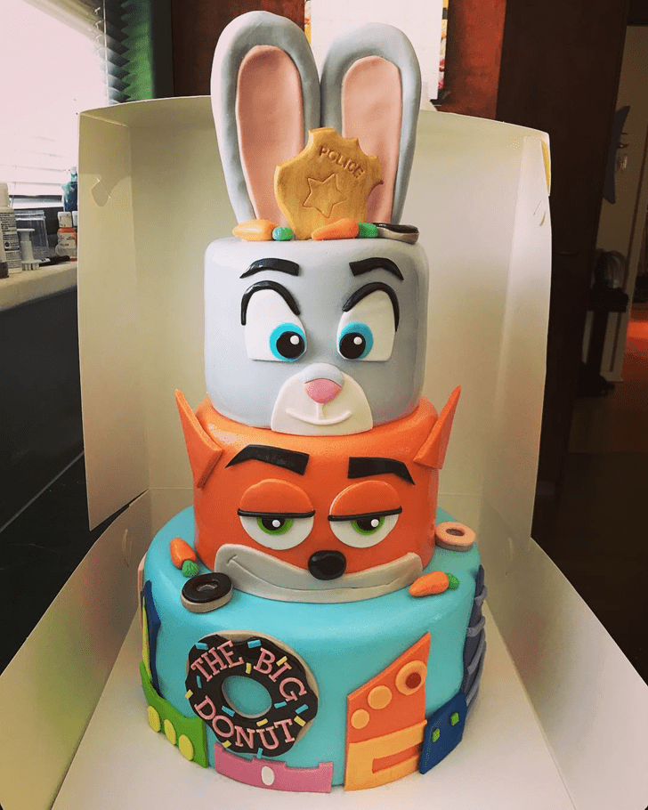 Refined Zootopia Cake