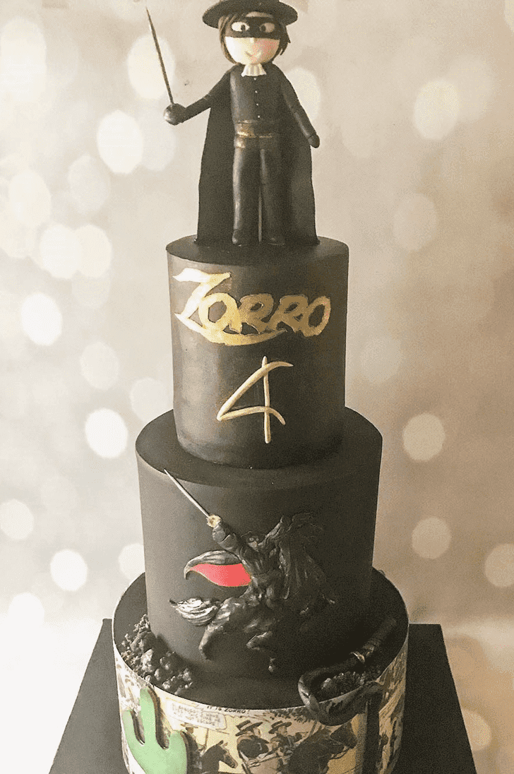 Admirable Zorro Cake Design